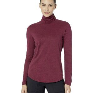 Royal Robbins | Women's Vacationer Turtleneck | Burnt Grape Stripes | SZ Small